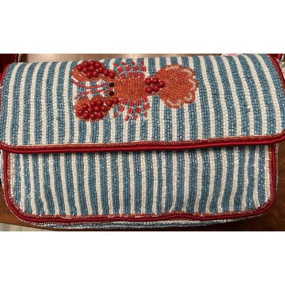 Brand NEW RELEASE LOBSTER BEADED BAG WITH LOBSTER CHARM MADE IN INDIA Viral - Picture 8 of 8